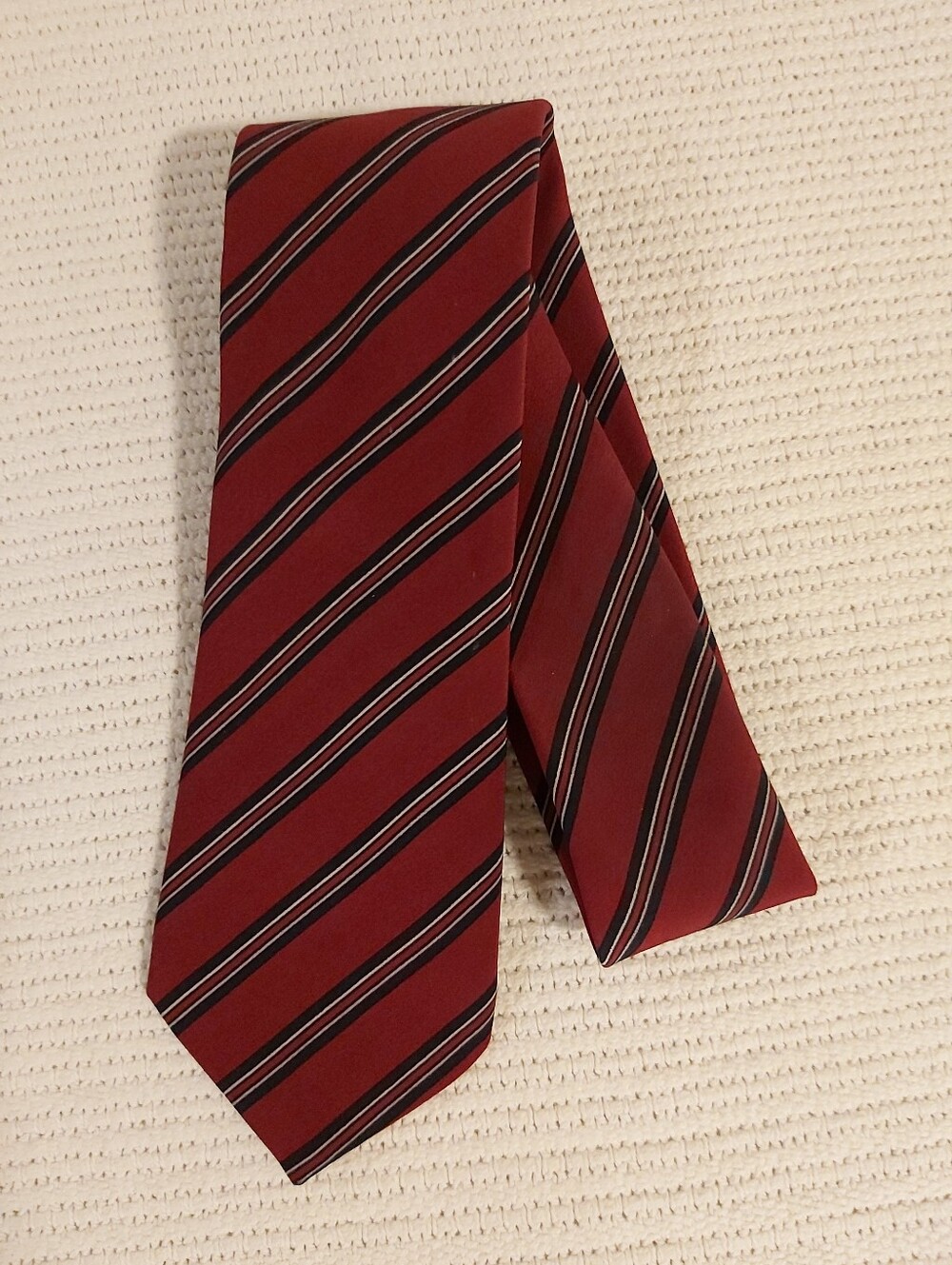 Red Striped Men's Tie